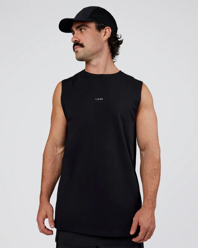 Base FLXCotton Tank Regular Fit +2cm - Black sold by LSKD