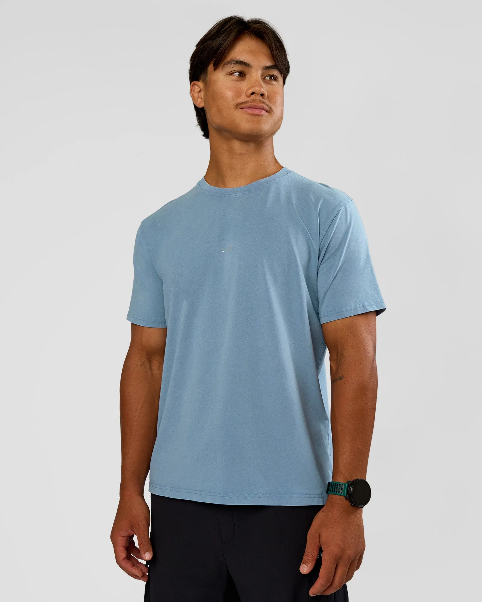 Base FLXCotton Tee Regular Fit -8cm - Elemental Blue Washed sold by LSKD