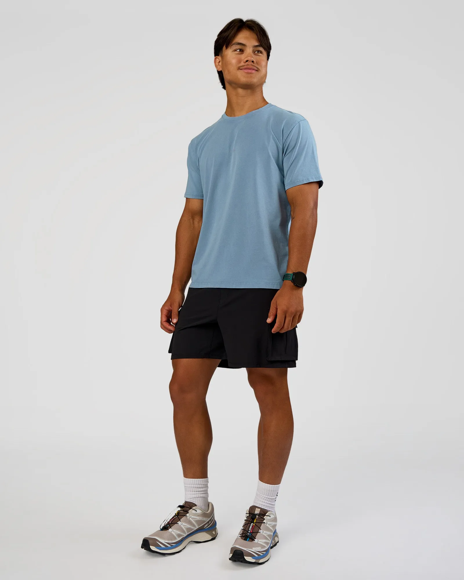 Base FLXCotton Tee Regular Fit -8cm - Elemental Blue Washed sold by LSKD product image thumbnail 5