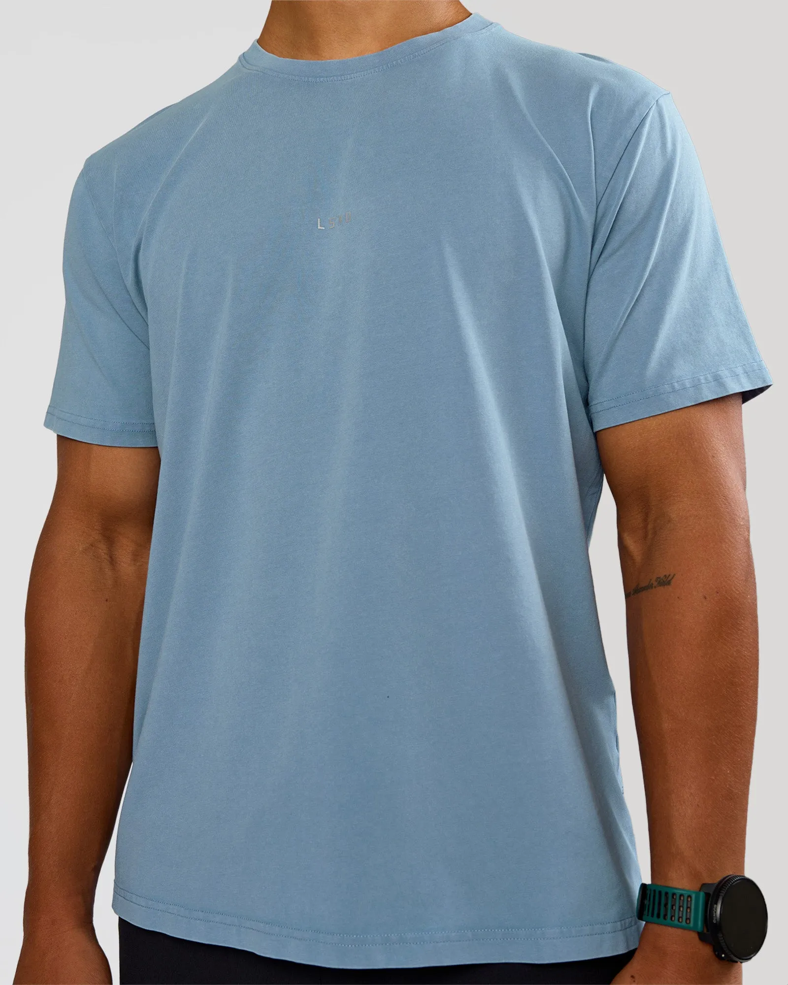Base FLXCotton Tee Regular Fit -8cm - Elemental Blue Washed sold by LSKD product image thumbnail 4