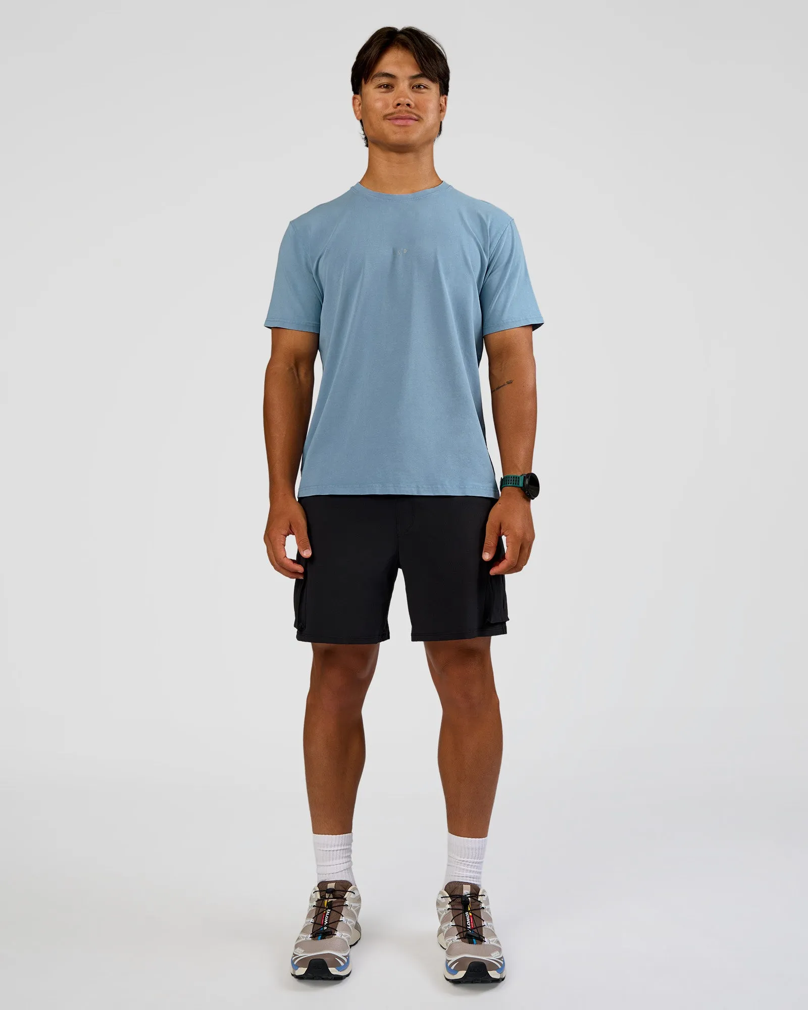 Base FLXCotton Tee Regular Fit -8cm - Elemental Blue Washed sold by LSKD product image thumbnail 2