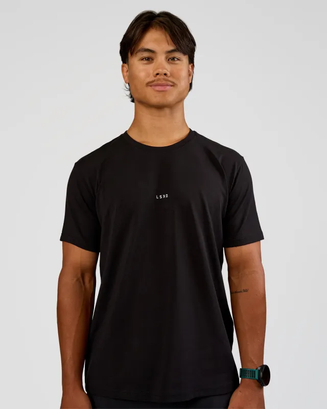 Base FLXCotton Tee Regular Fit -8cm  - Black sold by LSKD