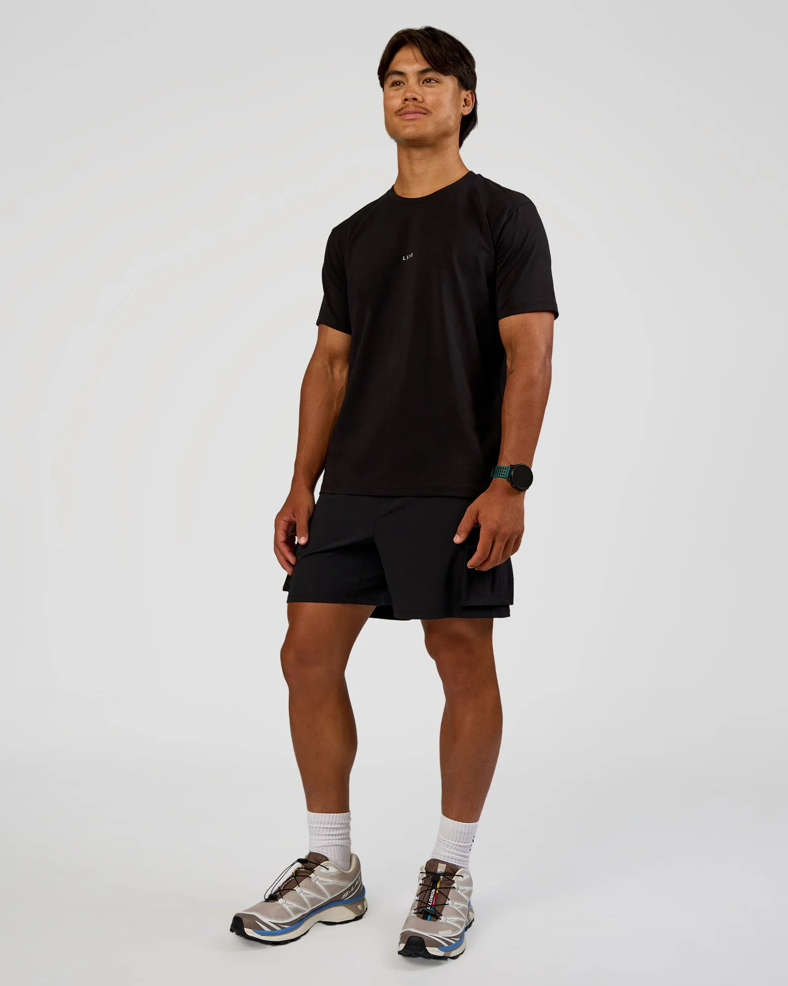 Base FLXCotton Tee Regular Fit -8cm - Black sold by LSKD product image thumbnail 4