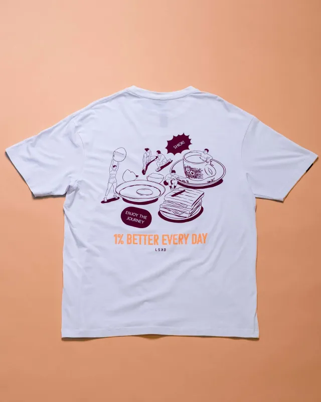 KennethSBW x LSKD FLXCotton Oversize Tee - White sold by LSKD