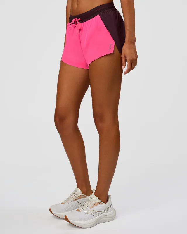 Accelerate 3" Mid-Rise Running Short - Midnight Plum-Sugar Plum sold by LSKD