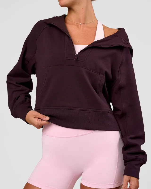 Pursue Mid-Weight Hoodie - Midnight Plum made by LSKD