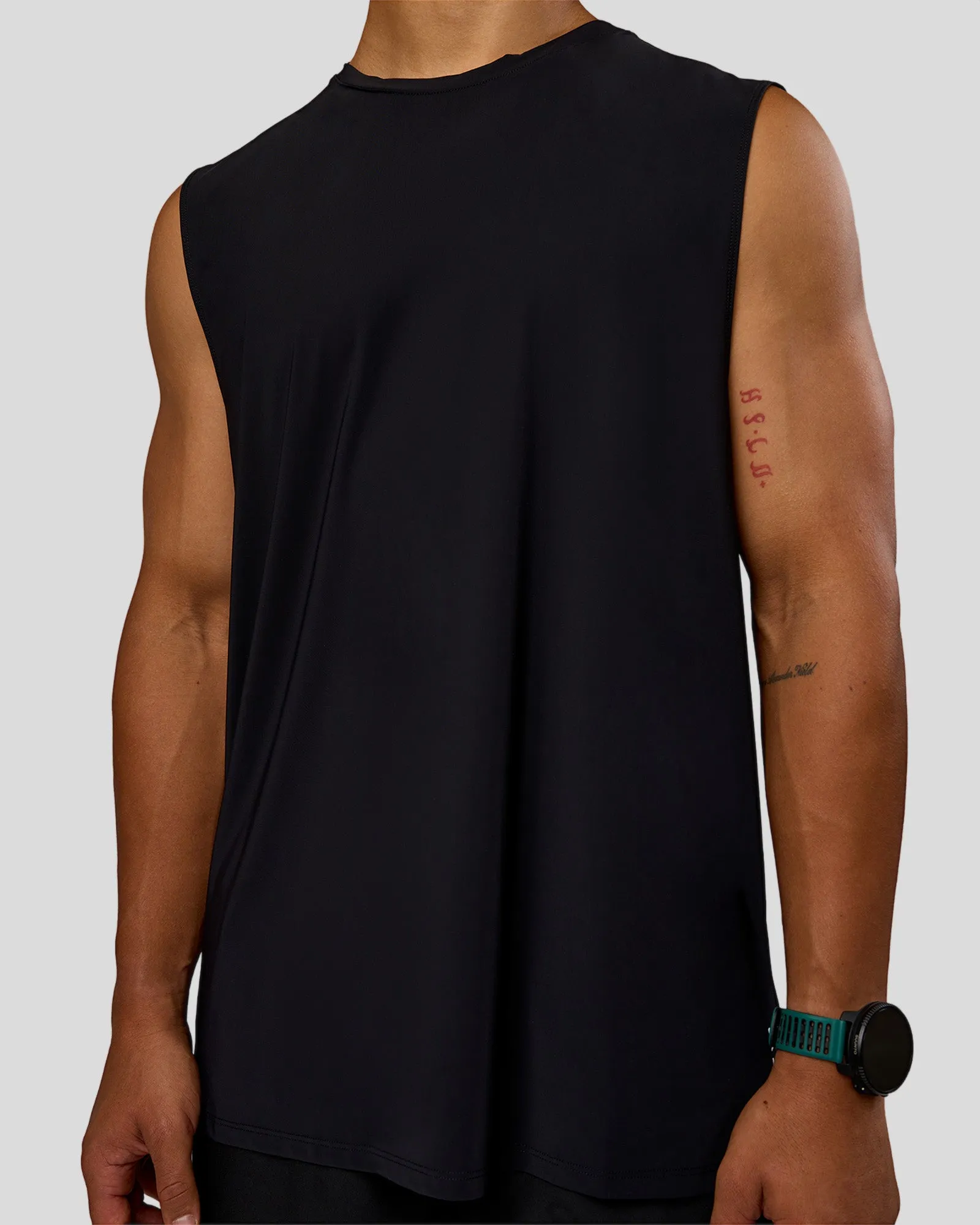 Cadence MicroMotion Muscle Tank - Black-Blue Aura sold by LSKD product image thumbnail 4