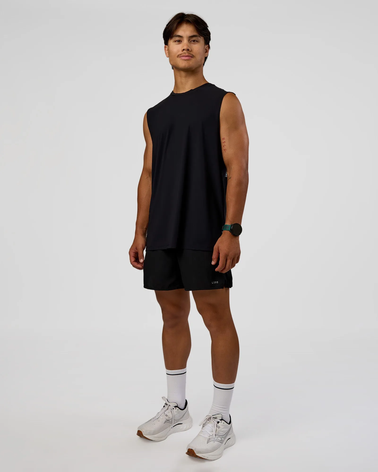 Cadence MicroMotion Muscle Tank - Black-Blue Aura sold by LSKD product image thumbnail 3