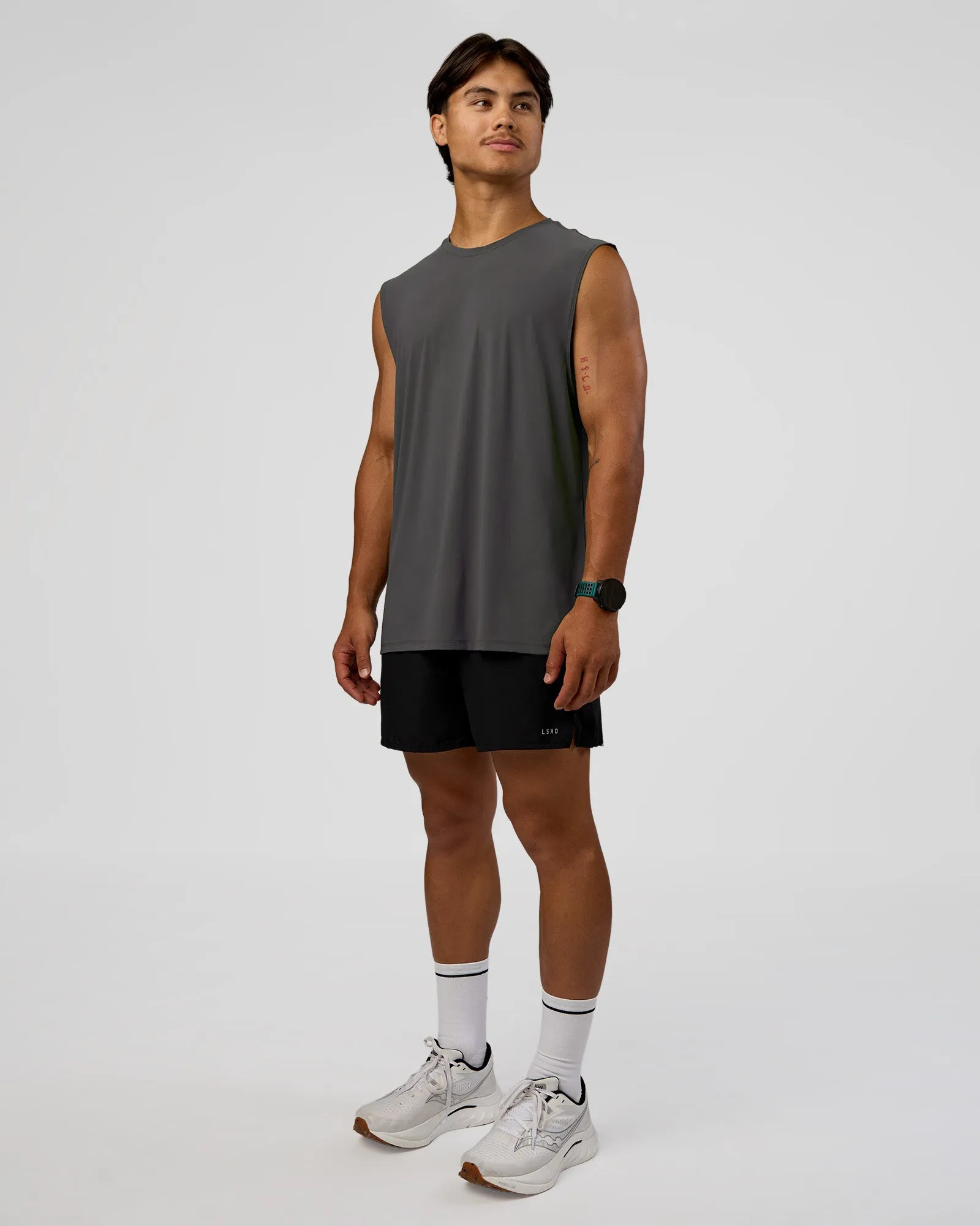 Cadence MicroMotion Muscle Tank - Dark Storm-Alloy sold by LSKD product image thumbnail 3