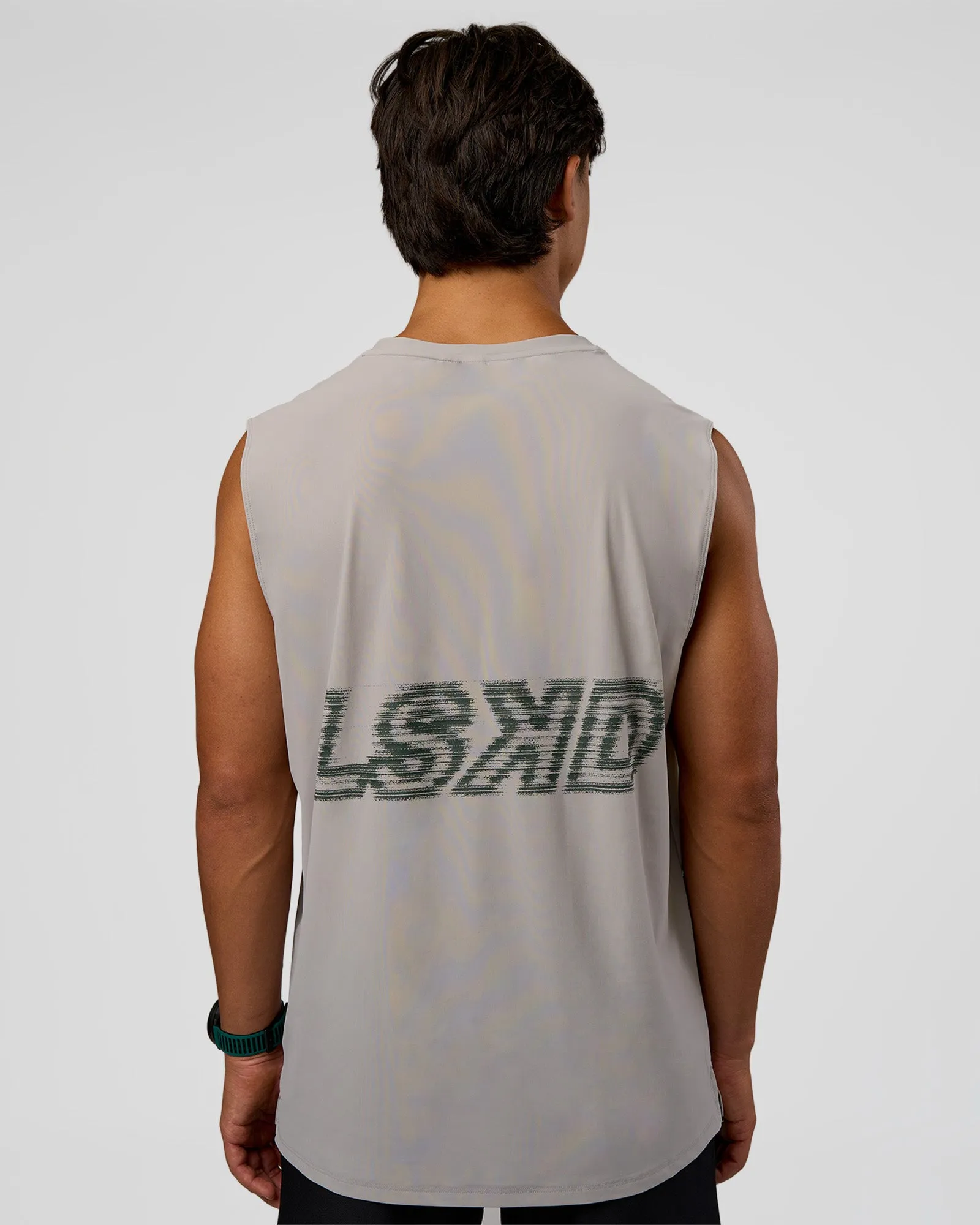 Cadence MicroMotion Muscle Tank - Alloy-Carbon Green sold by LSKD
