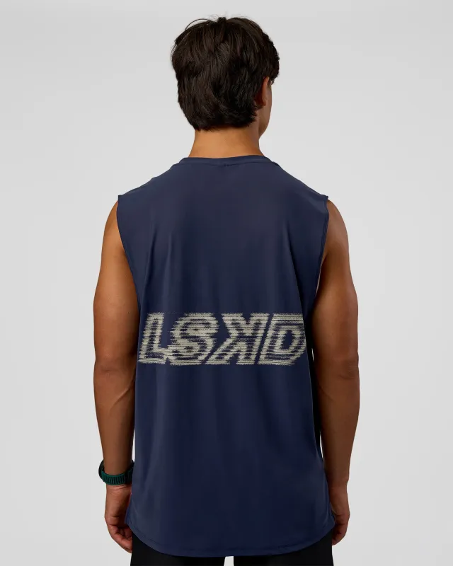 Cadence MicroMotion Muscle Tank - Future Navy-Alloy sold by LSKD