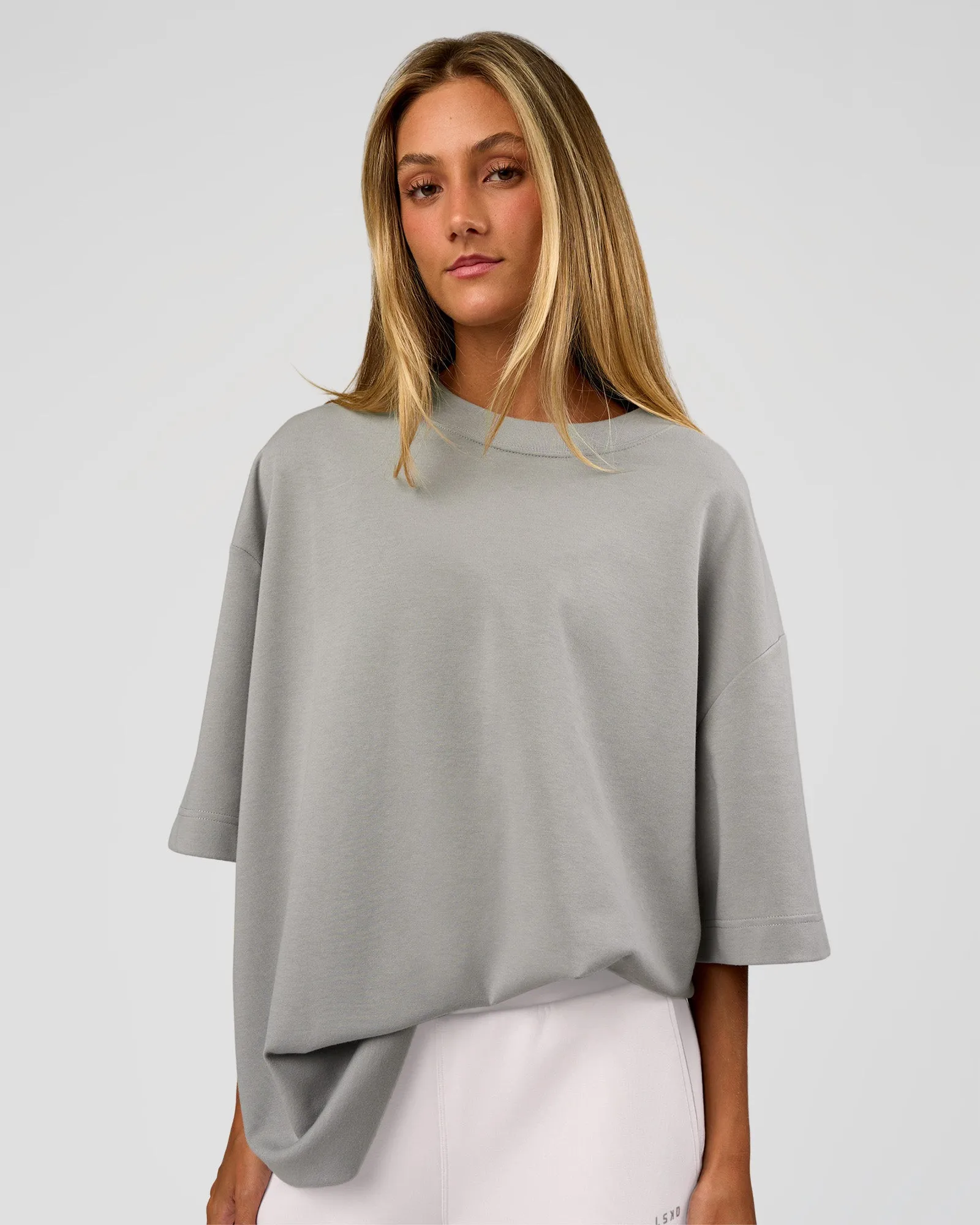 AfterDark ZeroCrease Oversized Tee - Alloy sold by LSKD product image thumbnail 4