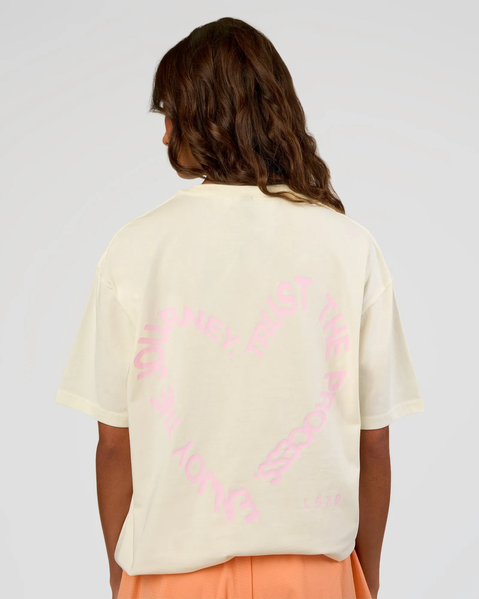 Love The Process FLXCotton Oversize Tee - Off White-Marshmallow sold by LSKD product image thumbnail 5