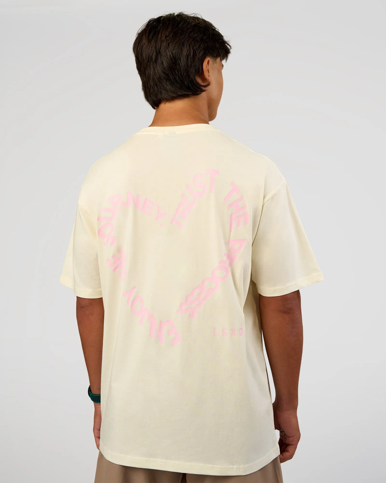 Love The Process FLXCotton Oversize Tee - Off White-Marshmallow sold by LSKD product image thumbnail 2
