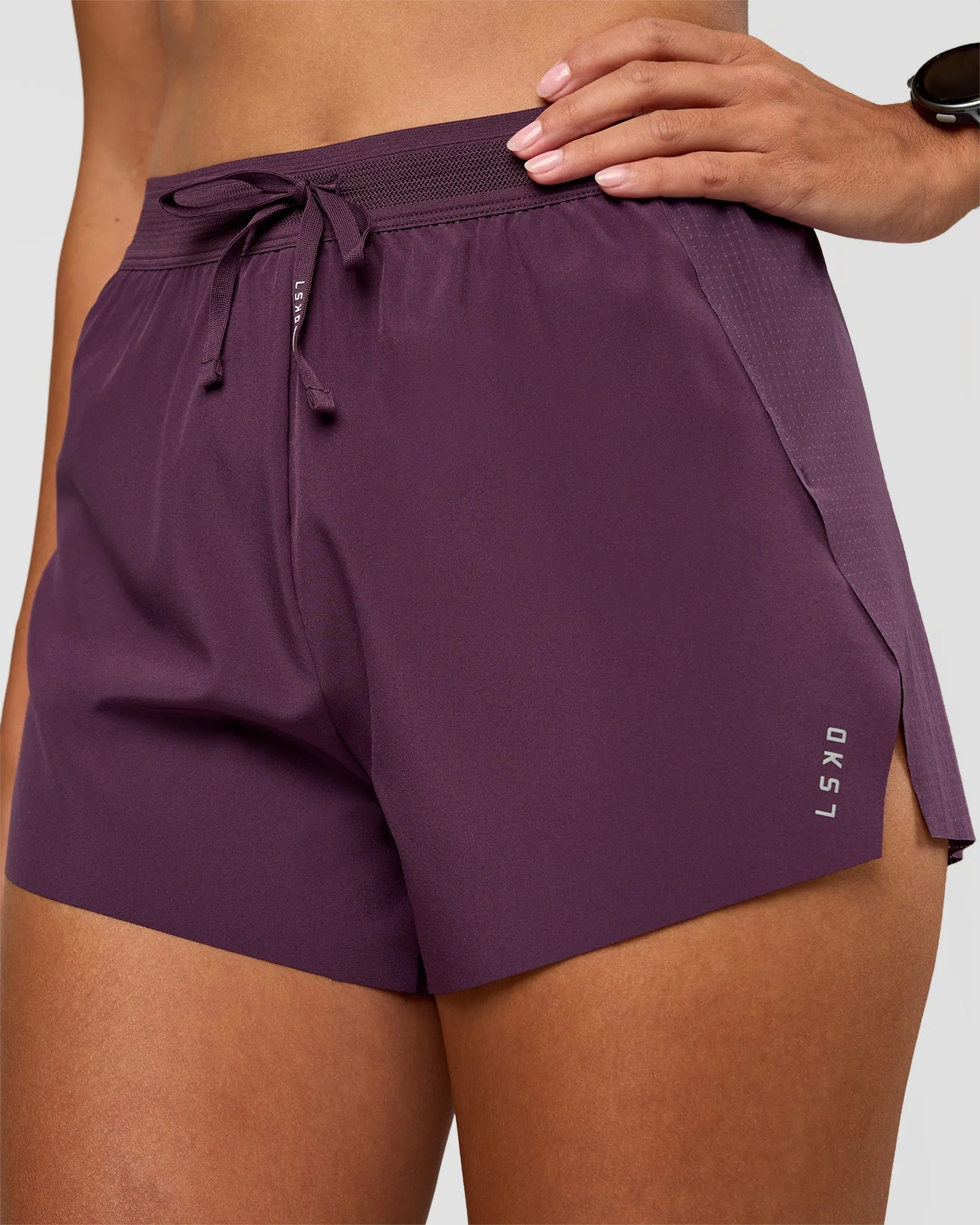 Accelerate 3" High-Rise Running Short - Midnight Plum sold by LSKD product image thumbnail 2