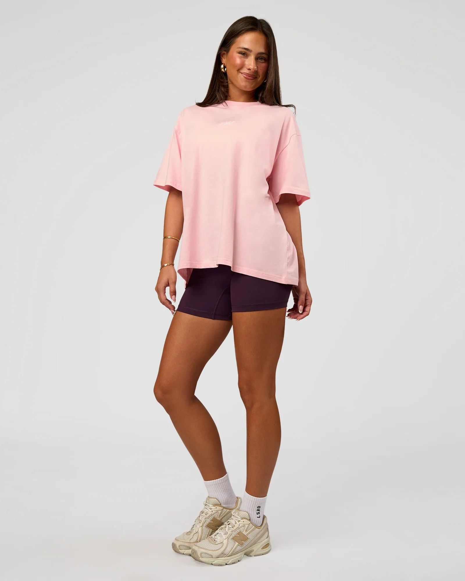 Go-To Script FLXCotton Oversized Tee - Marshmallow-White sold by LSKD product image thumbnail 5