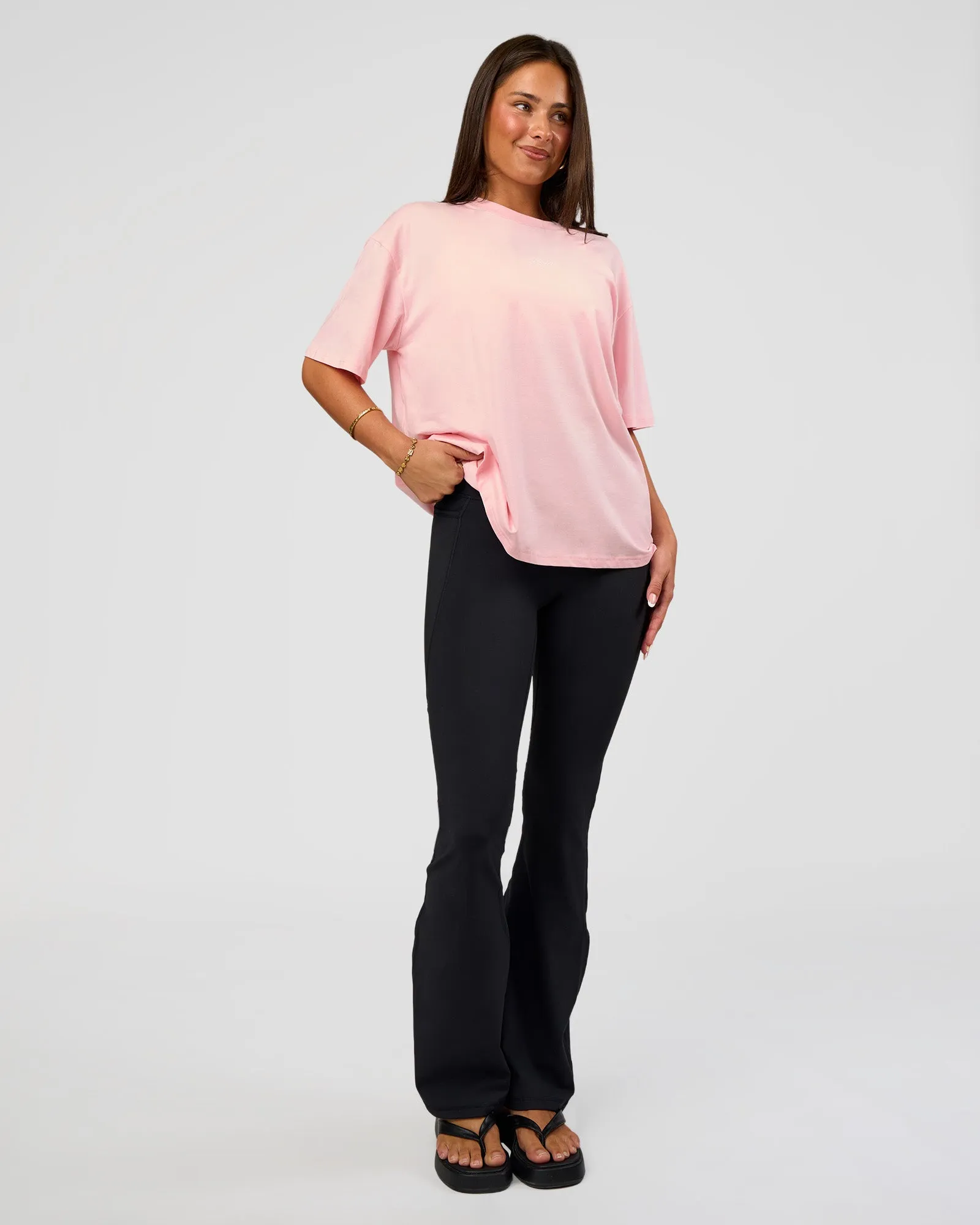 Go-To Script FLXCotton Oversized Tee - Marshmallow-White sold by LSKD product image thumbnail 3