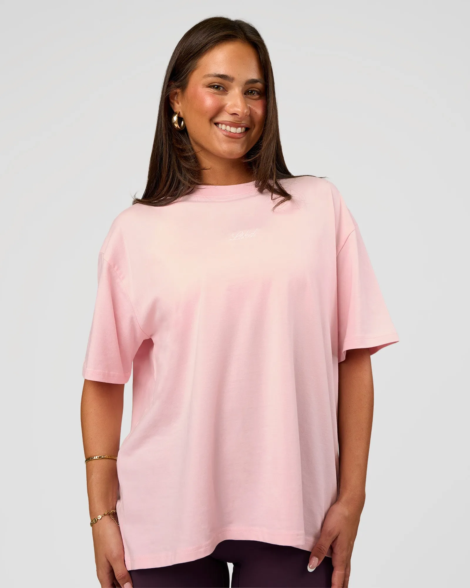 Go-To Script FLXCotton Oversized Tee - Marshmallow-White sold by LSKD