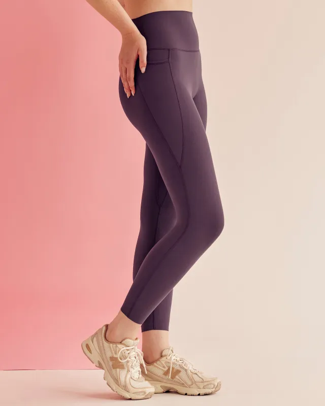 Elixir Ultra High-Rise 7/8 Legging Pockets - Midnight Plum made by LSKD