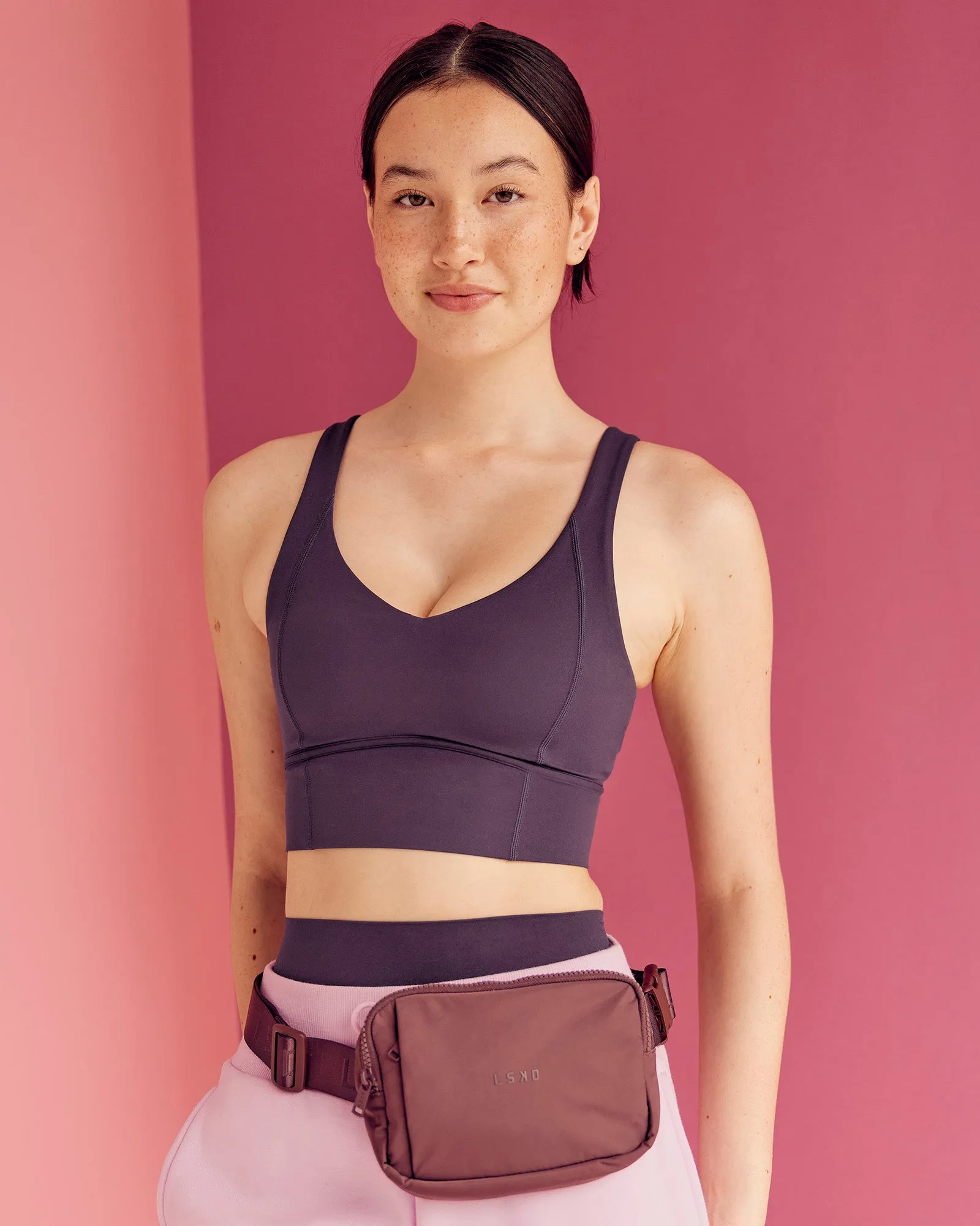 Function Longline Sports Bra - Midnight Plum sold by LSKD product image thumbnail 5