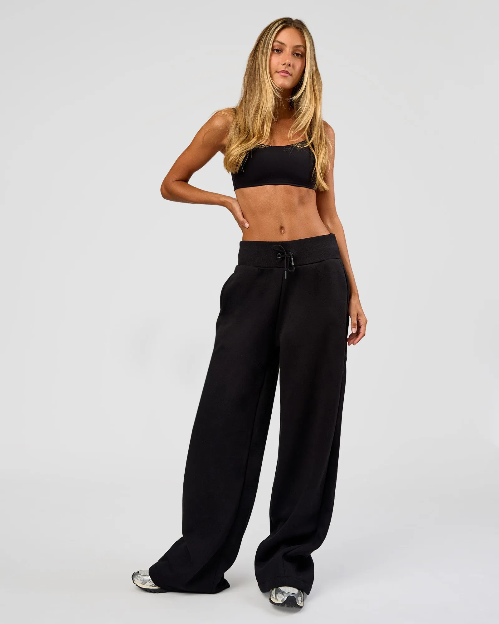Go-To Wide Leg Track Pant Tall - Black sold by LSKD product image thumbnail 5