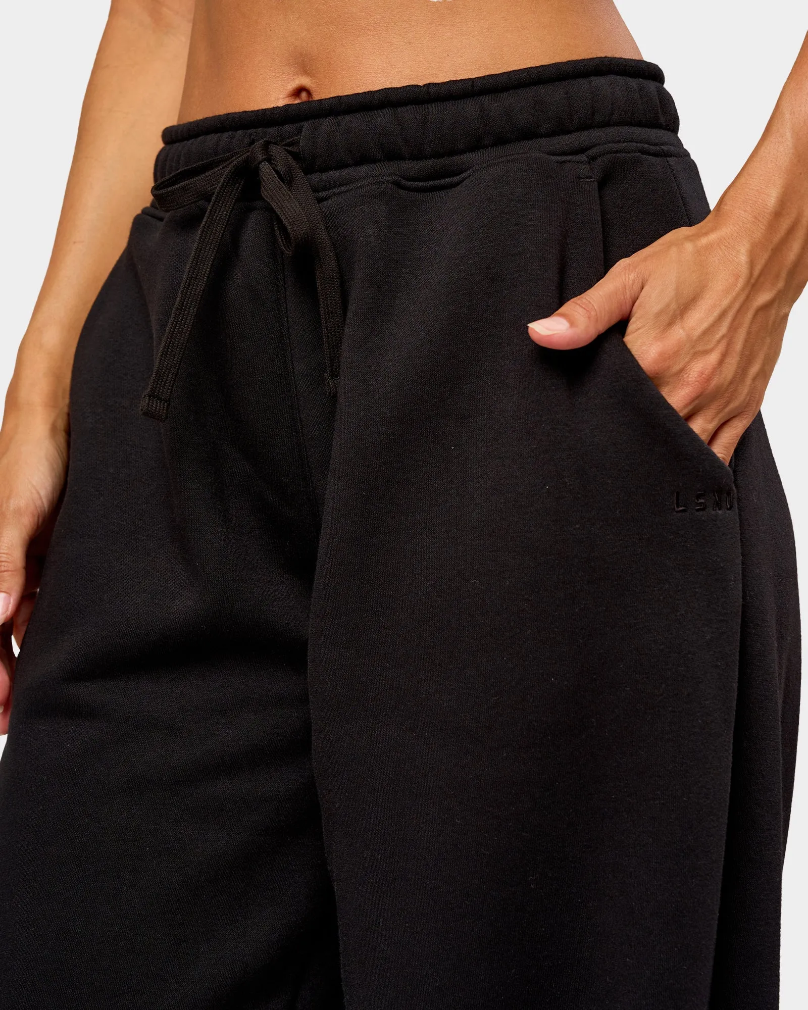 Go-To Oversized Track Pant - Black sold by LSKD product image thumbnail 3
