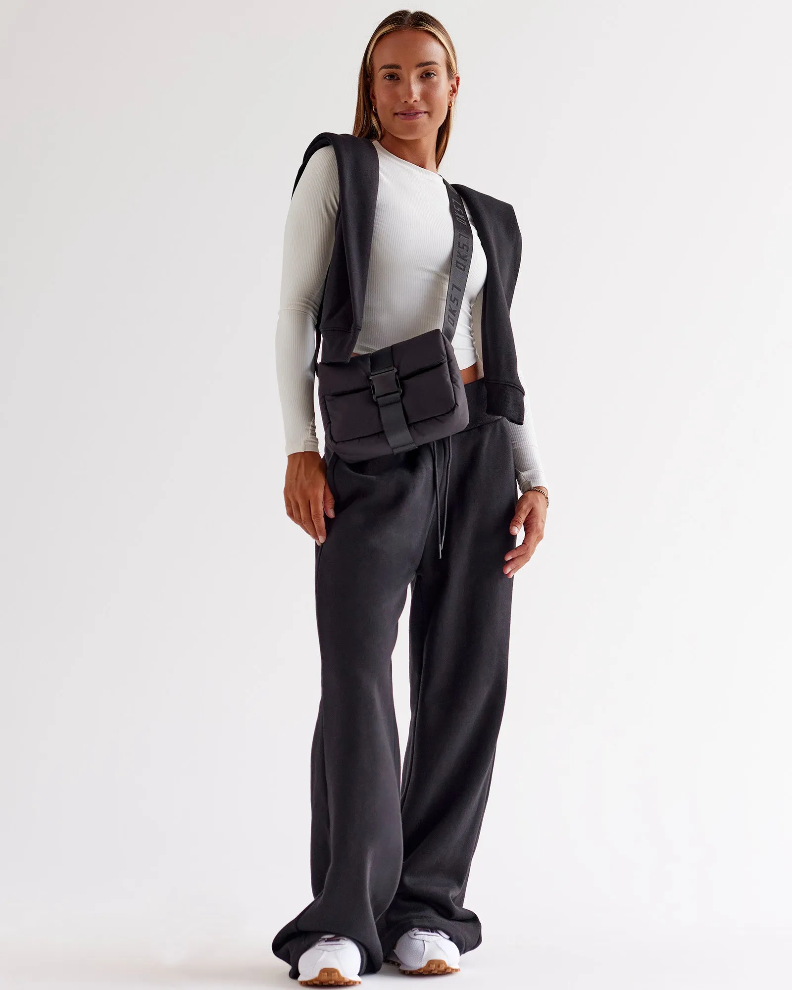 Go-To Wide Leg Track Pant - Black sold by LSKD product image thumbnail 5
