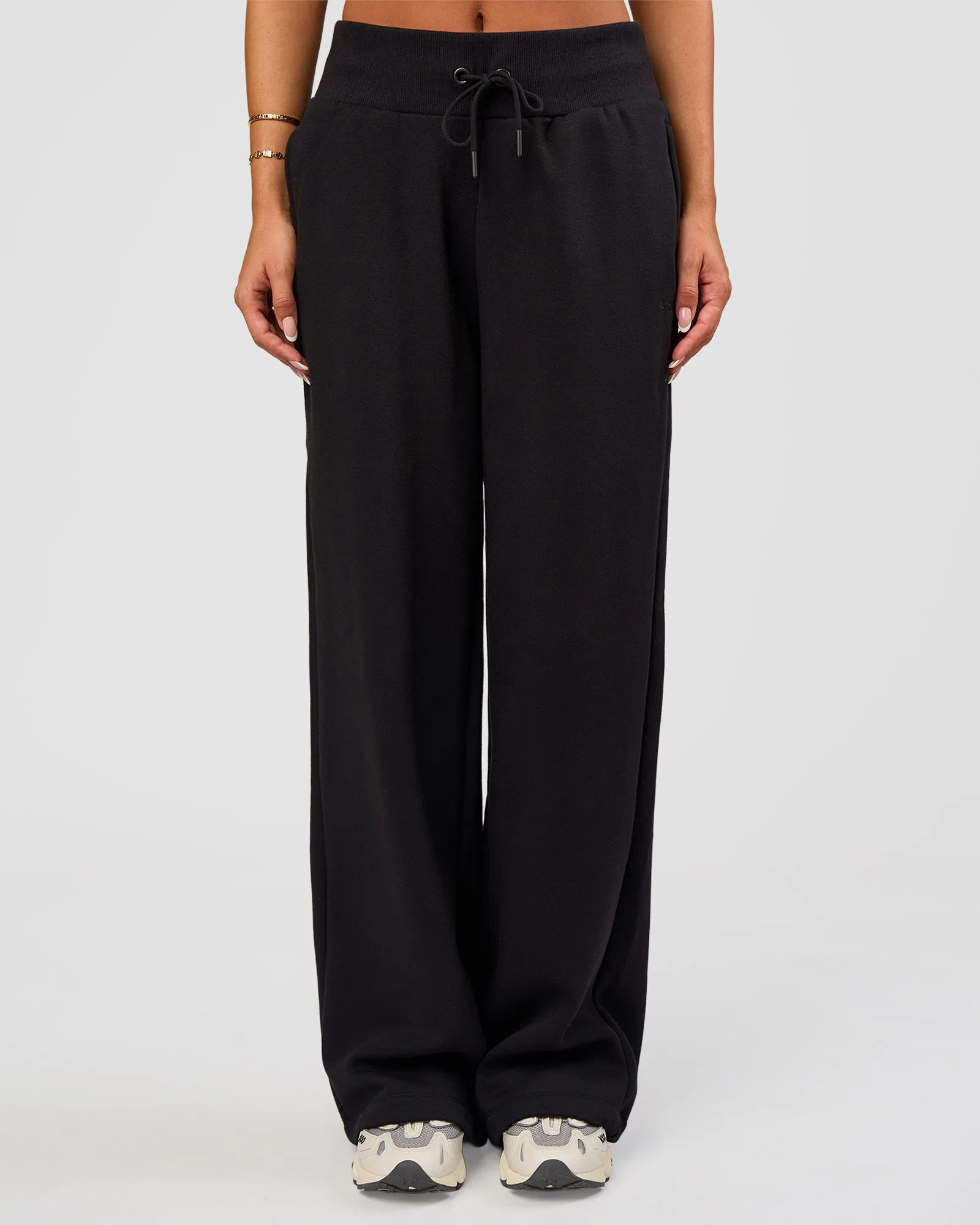Go-To Wide Leg Track Pant - Black sold by LSKD product image thumbnail 2