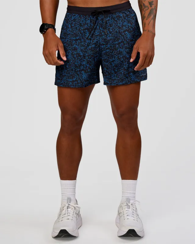 Pace 5" Lined Running Short - Energy Print Palace Blue sold by LSKD