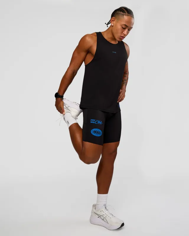 Race Day 8" Short Tight - Black-Palace Blue sold by LSKD