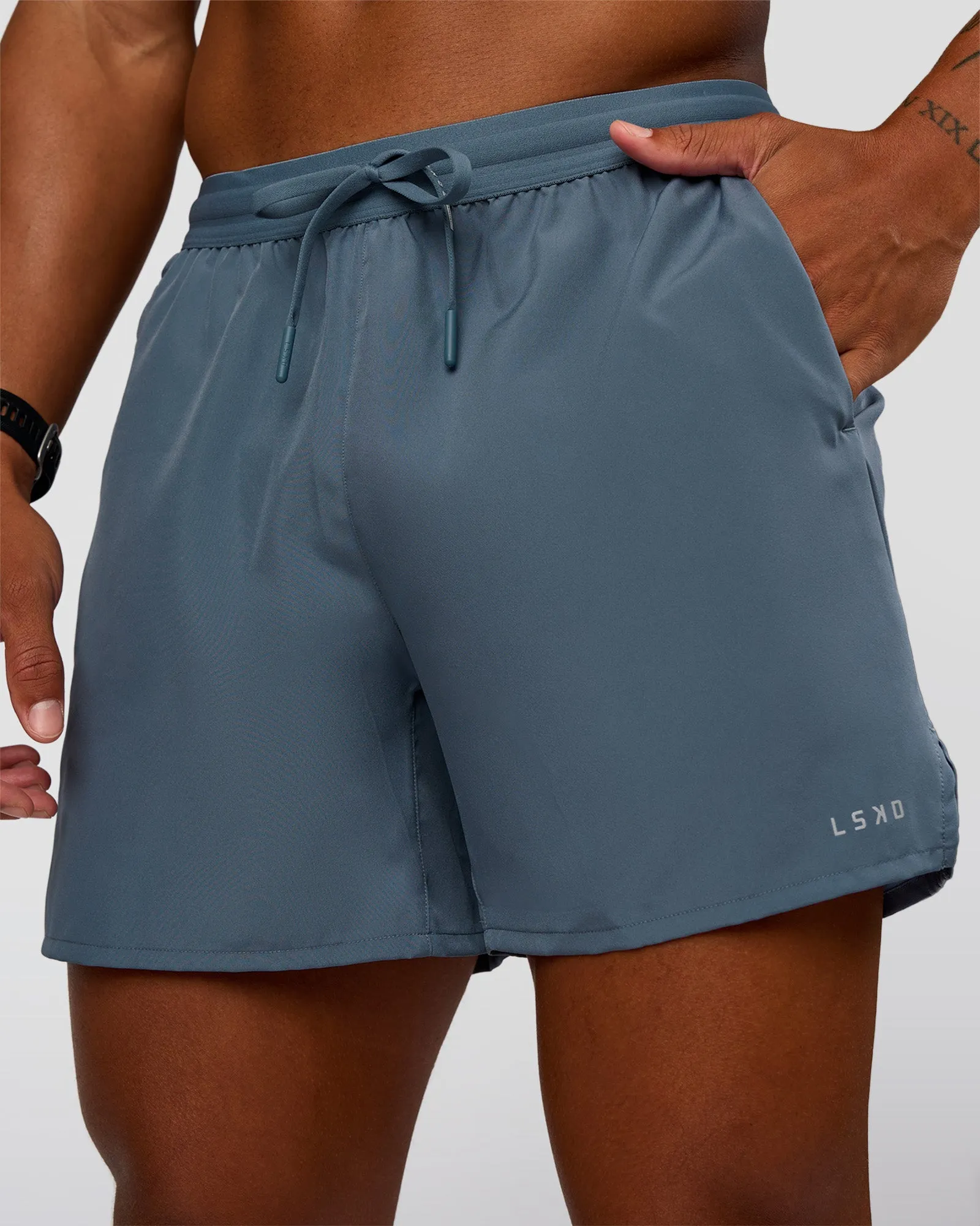 Pace 5" Running Short - Blue Mirage sold by LSKD product image thumbnail 5