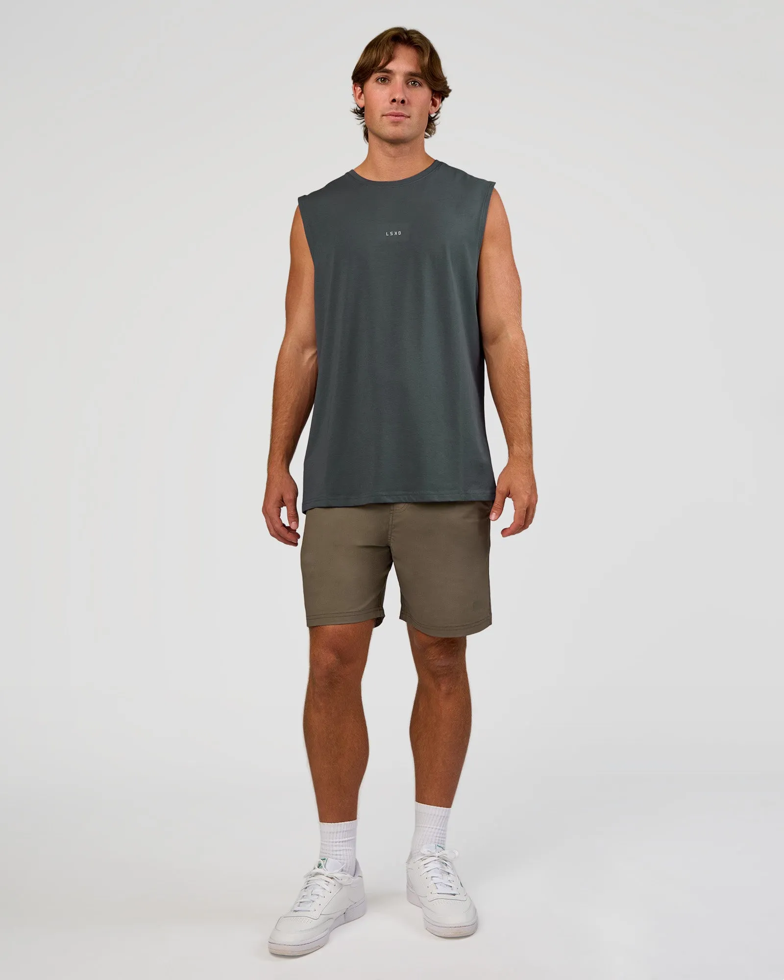 Base FLXCotton Tank - Dark Slate sold by LSKD product image thumbnail 3