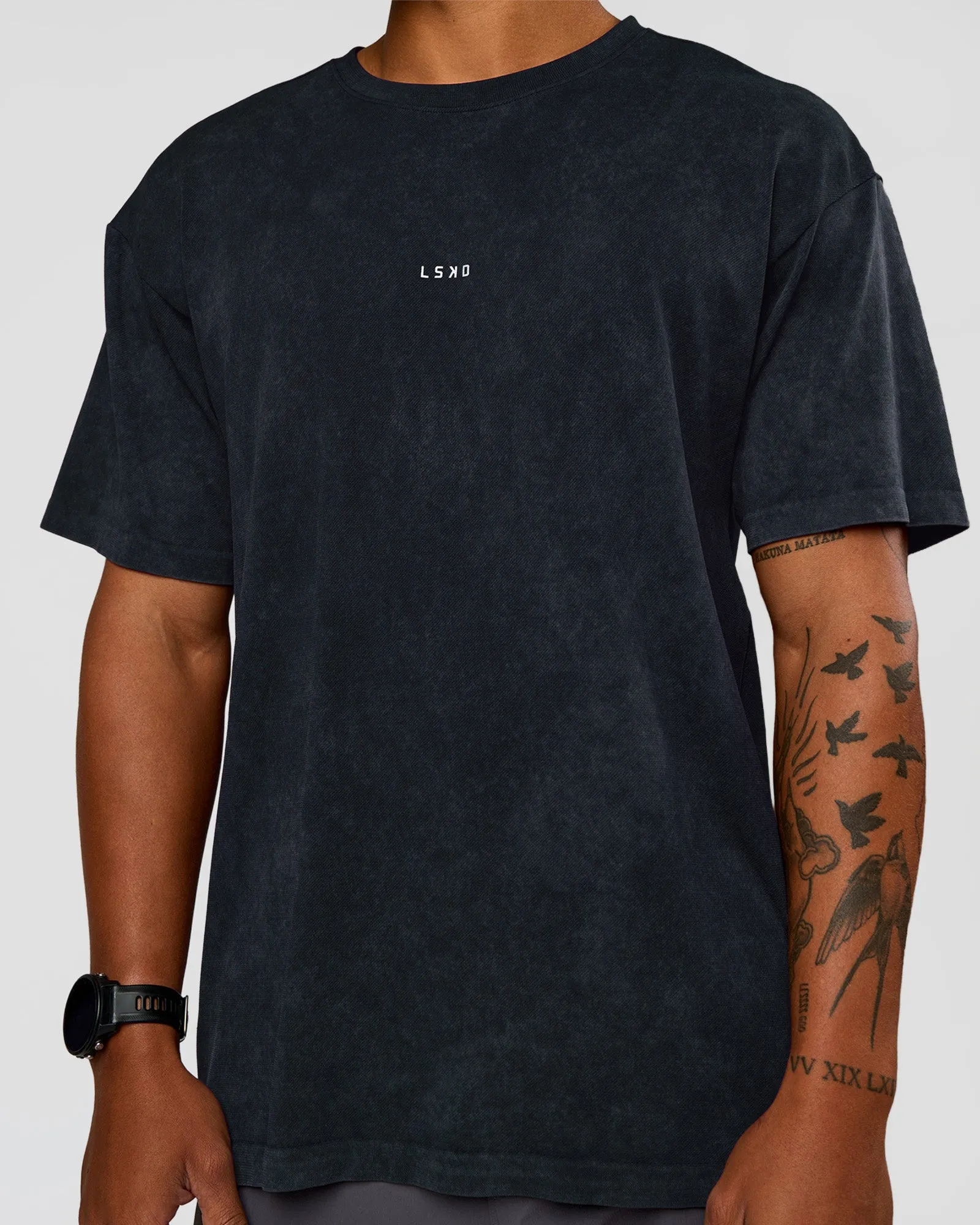 Power Oversized Tee - Black Washed sold by LSKD product image thumbnail 5