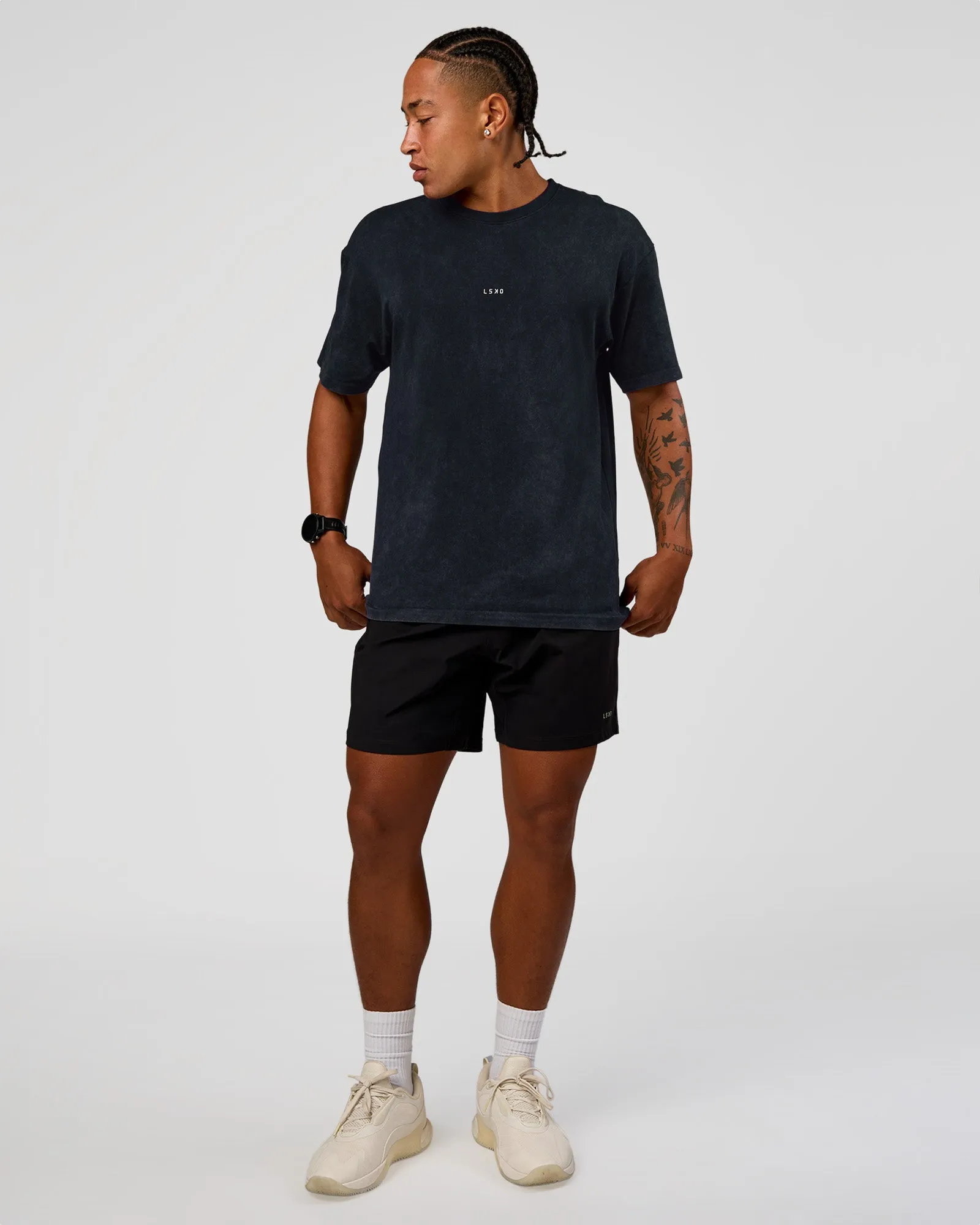 Power Oversized Tee - Black Washed sold by LSKD product image thumbnail 4