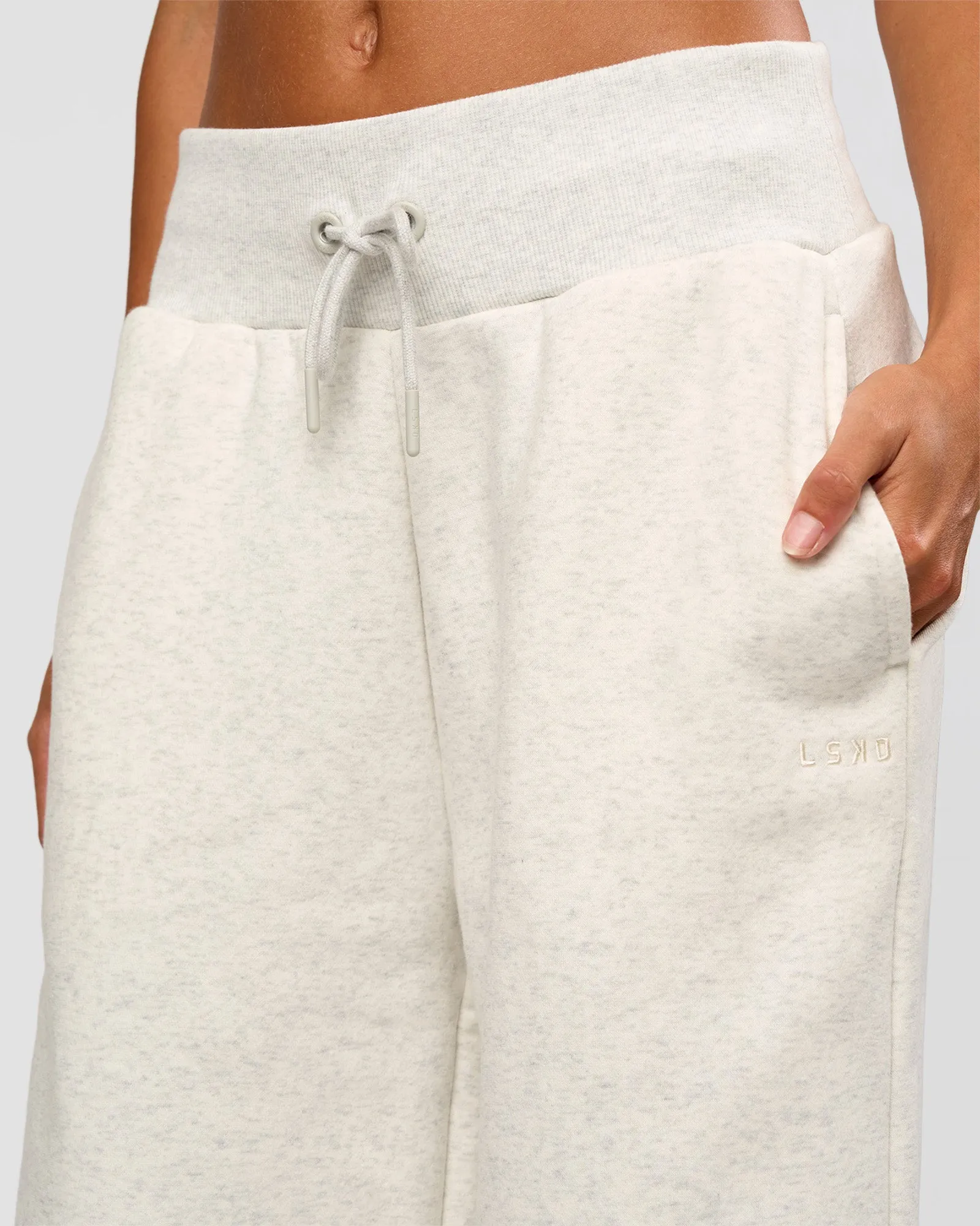 Go-To Wide Leg Track Pant Tall - Silver Marl sold by LSKD product image thumbnail 3