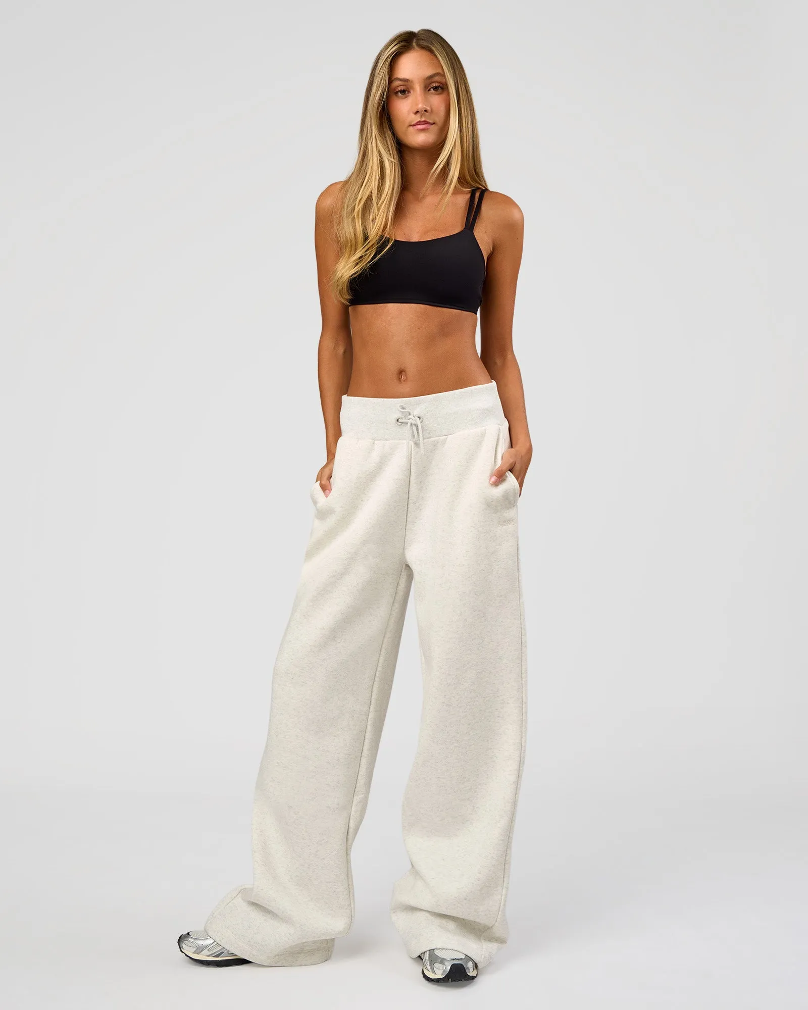 Go-To Wide Leg Track Pant Tall - Silver Marl sold by LSKD product image thumbnail 5