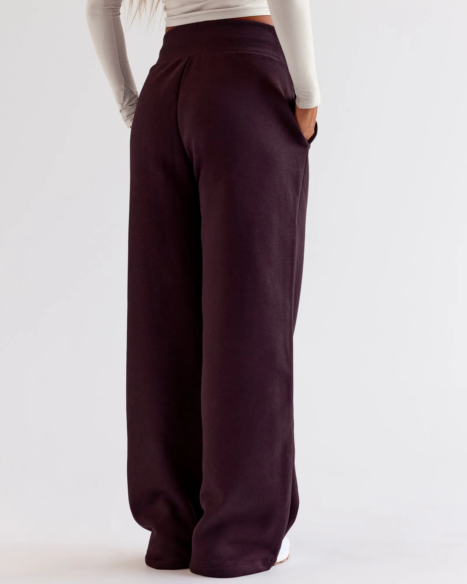 Go-To Wide Leg Track Pant - Midnight Plum sold by LSKD product image thumbnail 4