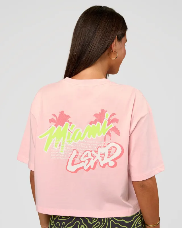 Miami Vibe FLXCotton Cropped Tee - Marshmallow sold by LSKD