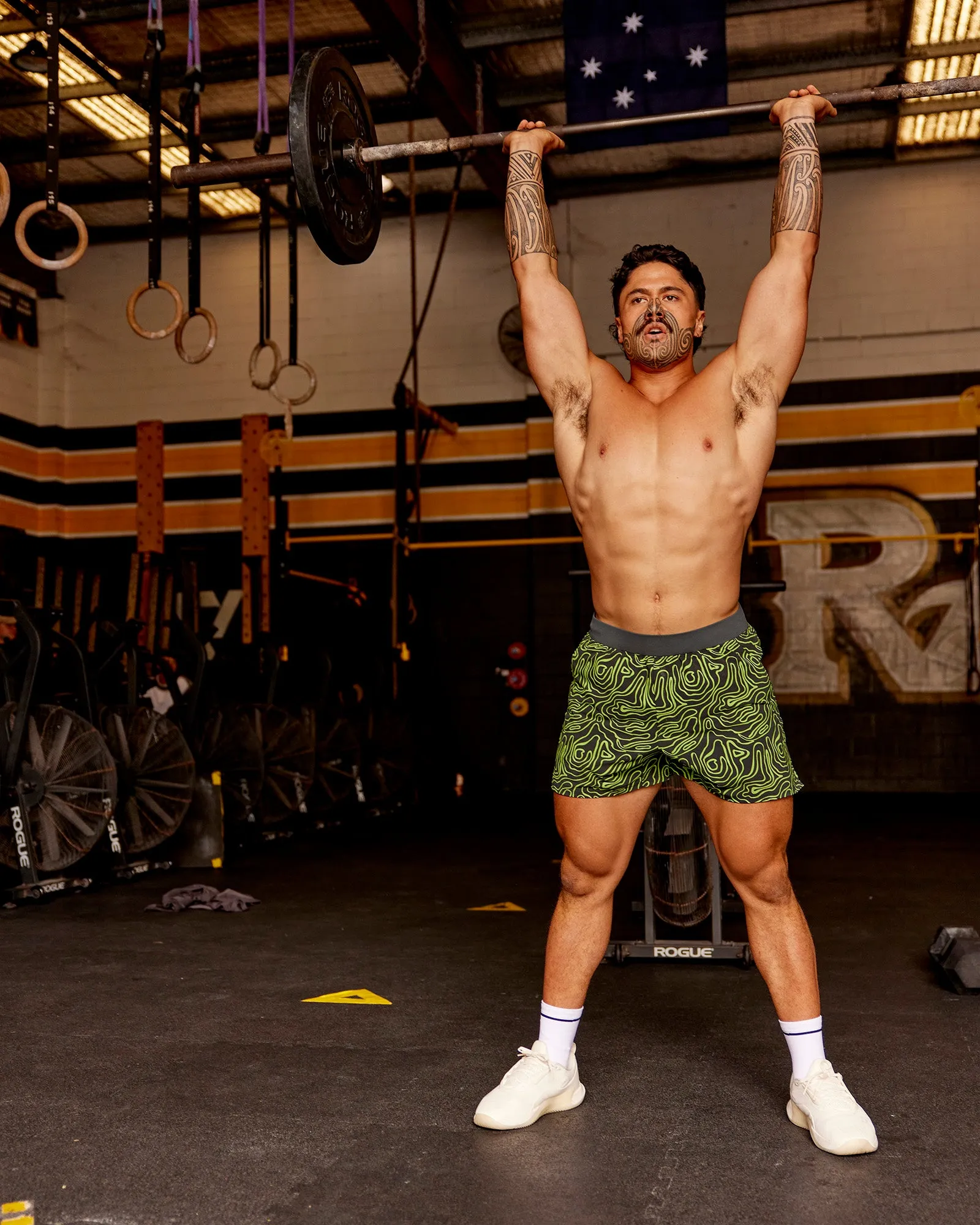 Functional Training 5" Short - Friction Print Hyper Green sold by LSKD product image thumbnail 2