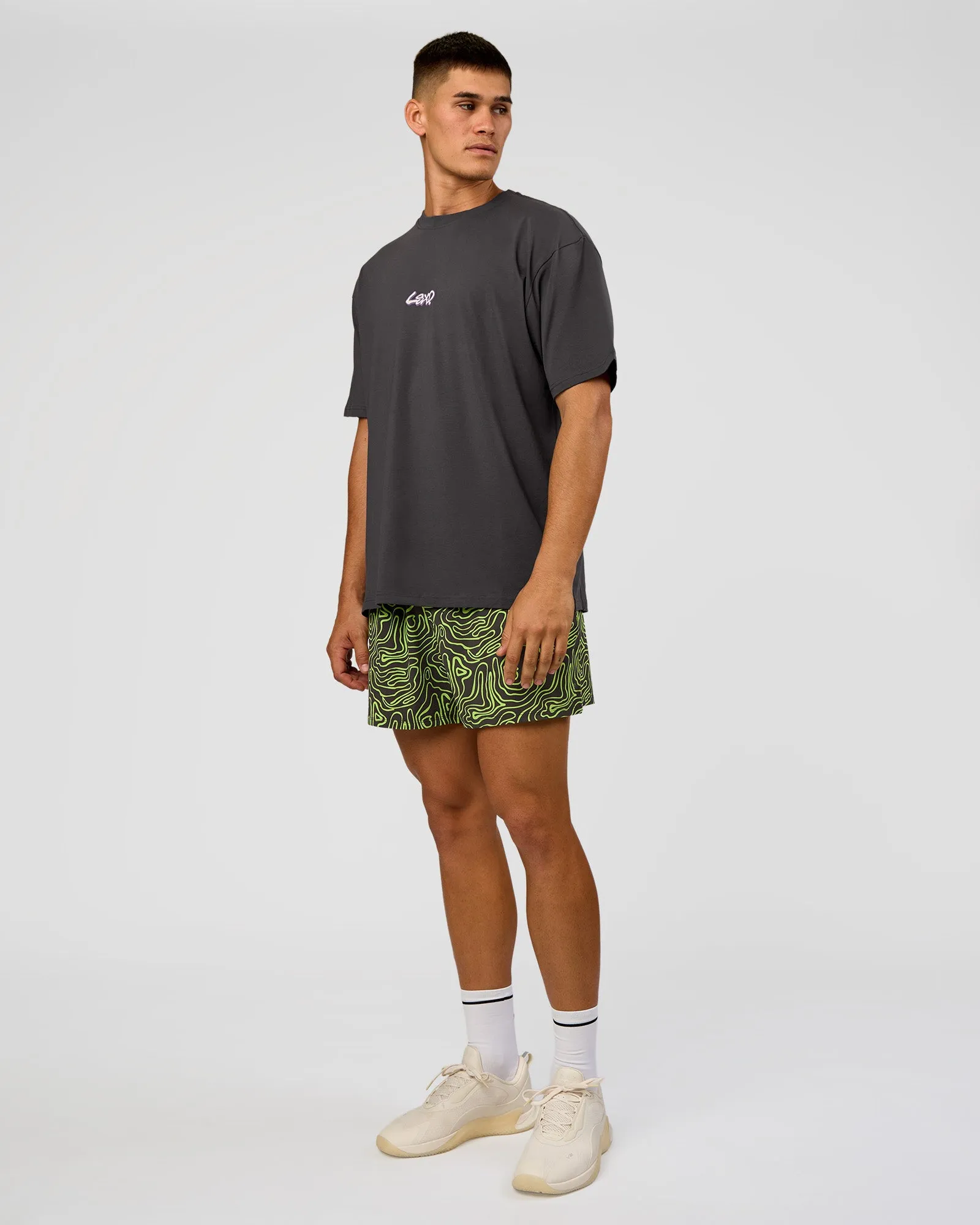 Functional Training 5" Short - Friction Print Hyper Green sold by LSKD product image thumbnail 5