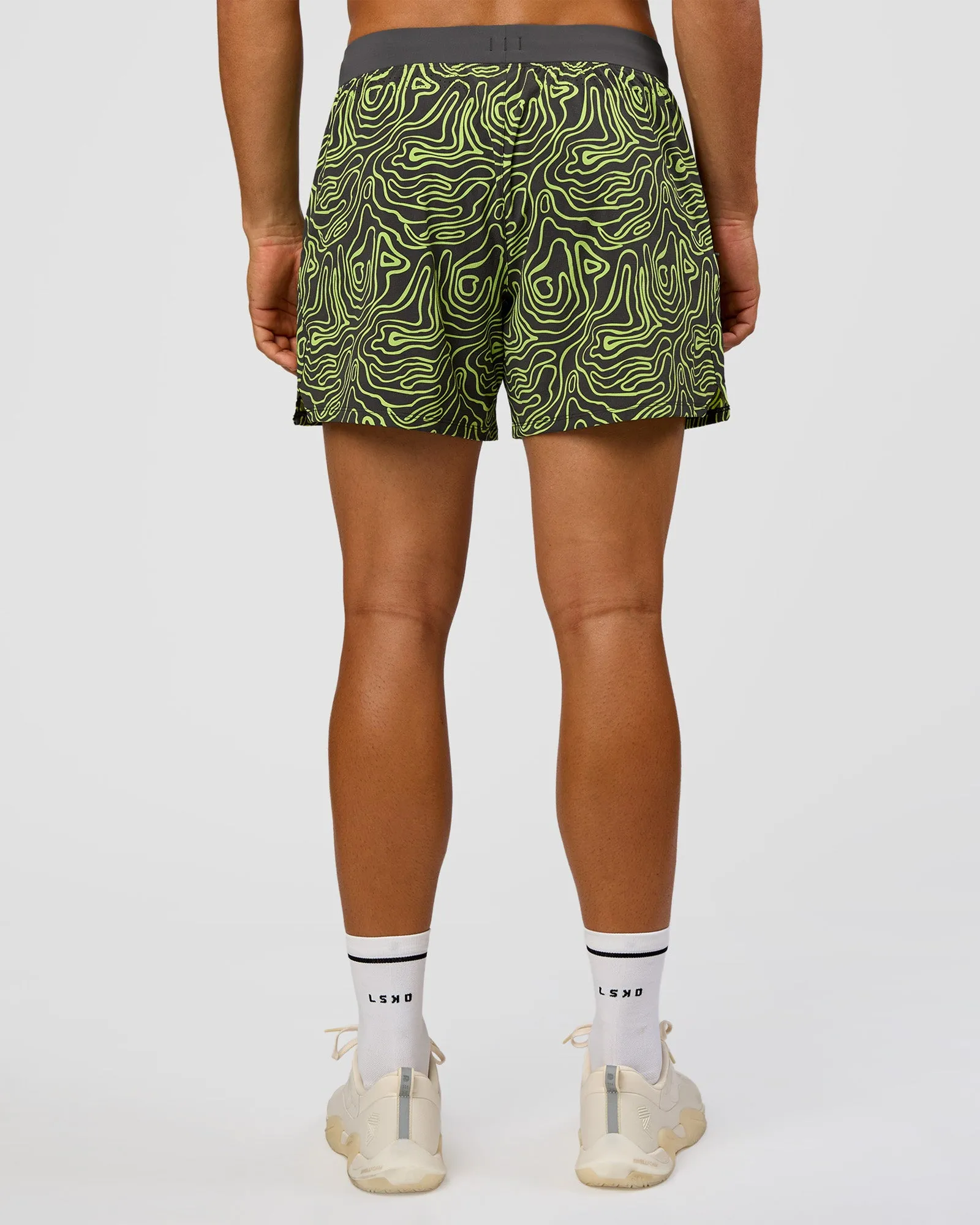 Functional Training 5" Short - Friction Print Hyper Green sold by LSKD product image thumbnail 4