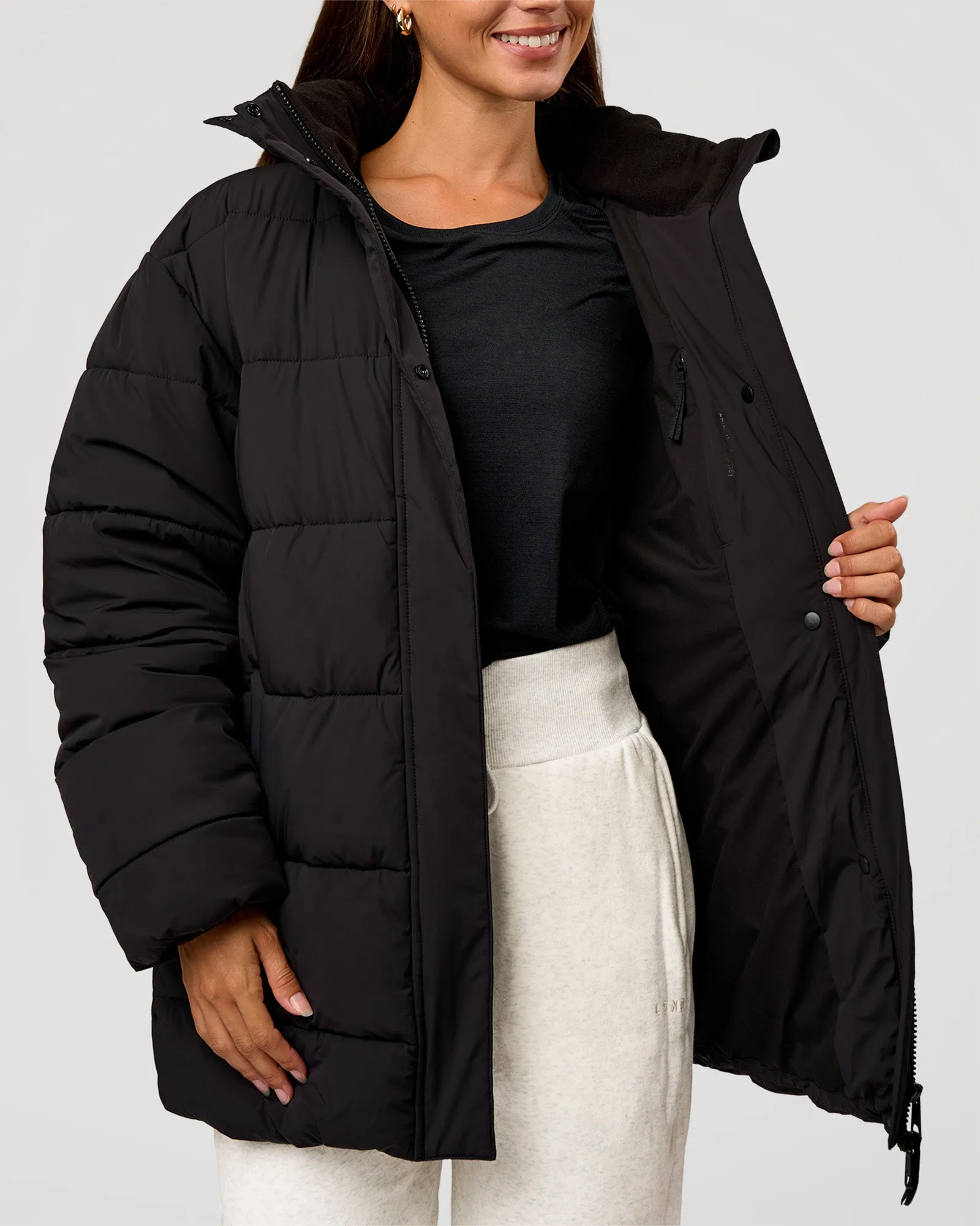Go-To Puffer Mid Jacket - Black sold by LSKD product image thumbnail 2