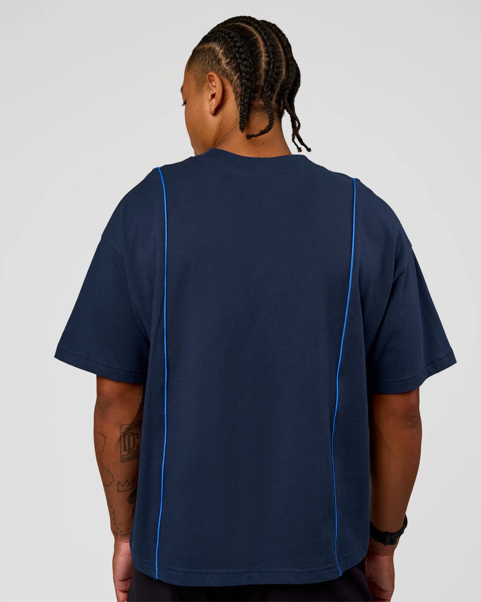 Axis Heavyweight Oversized Boxed Tee - Future Navy-Palace Blue sold by LSKD product image thumbnail 3