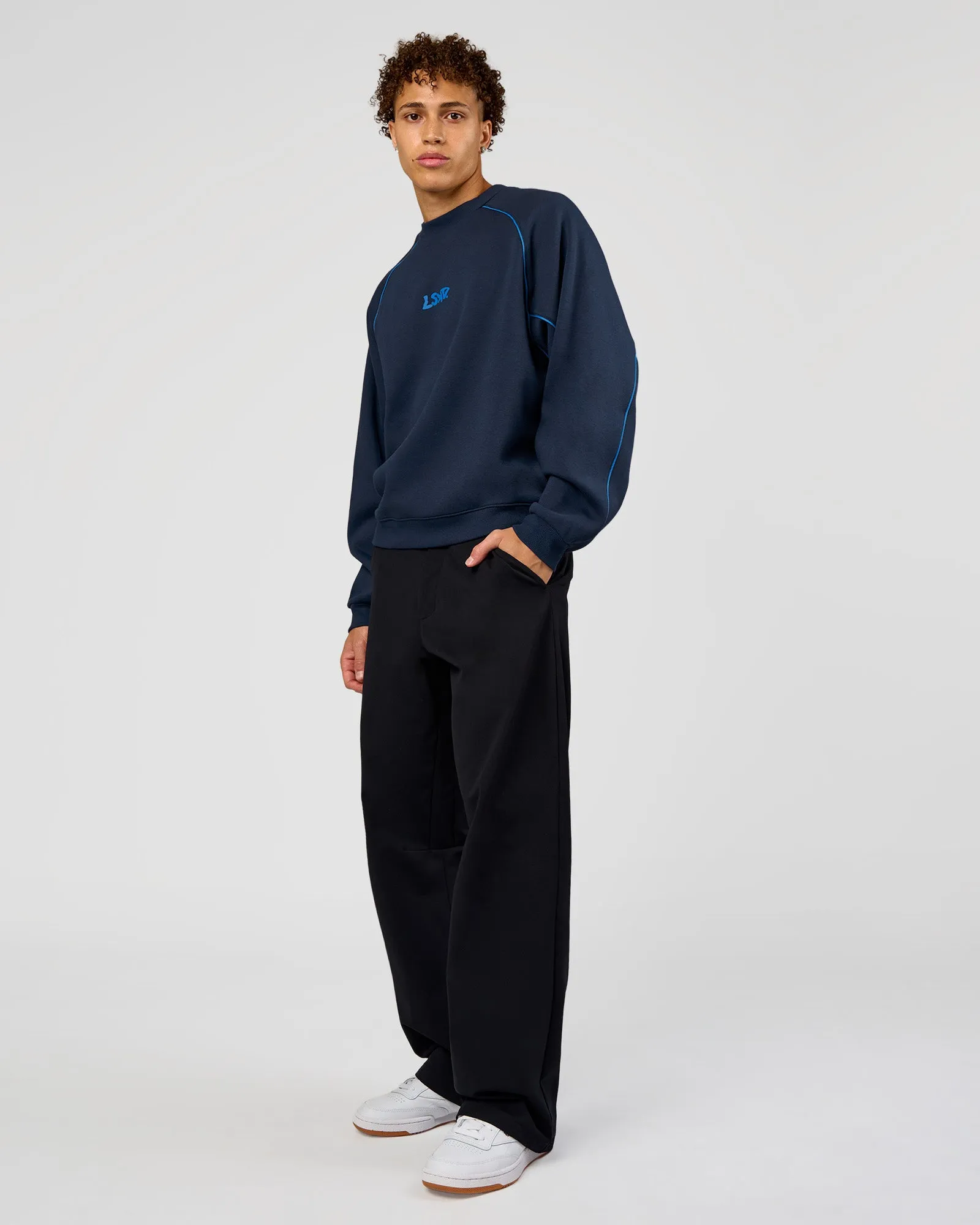 Axis Boxy Crew Sweater - Future Navy-Palace Blue sold by LSKD product image thumbnail 3