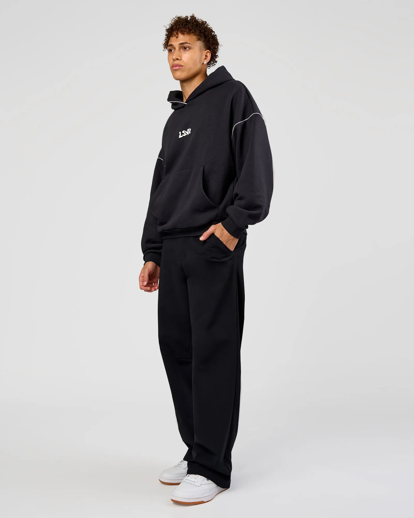 Axis Oversized Hoodie - Caviar-White sold by LSKD product image thumbnail 3