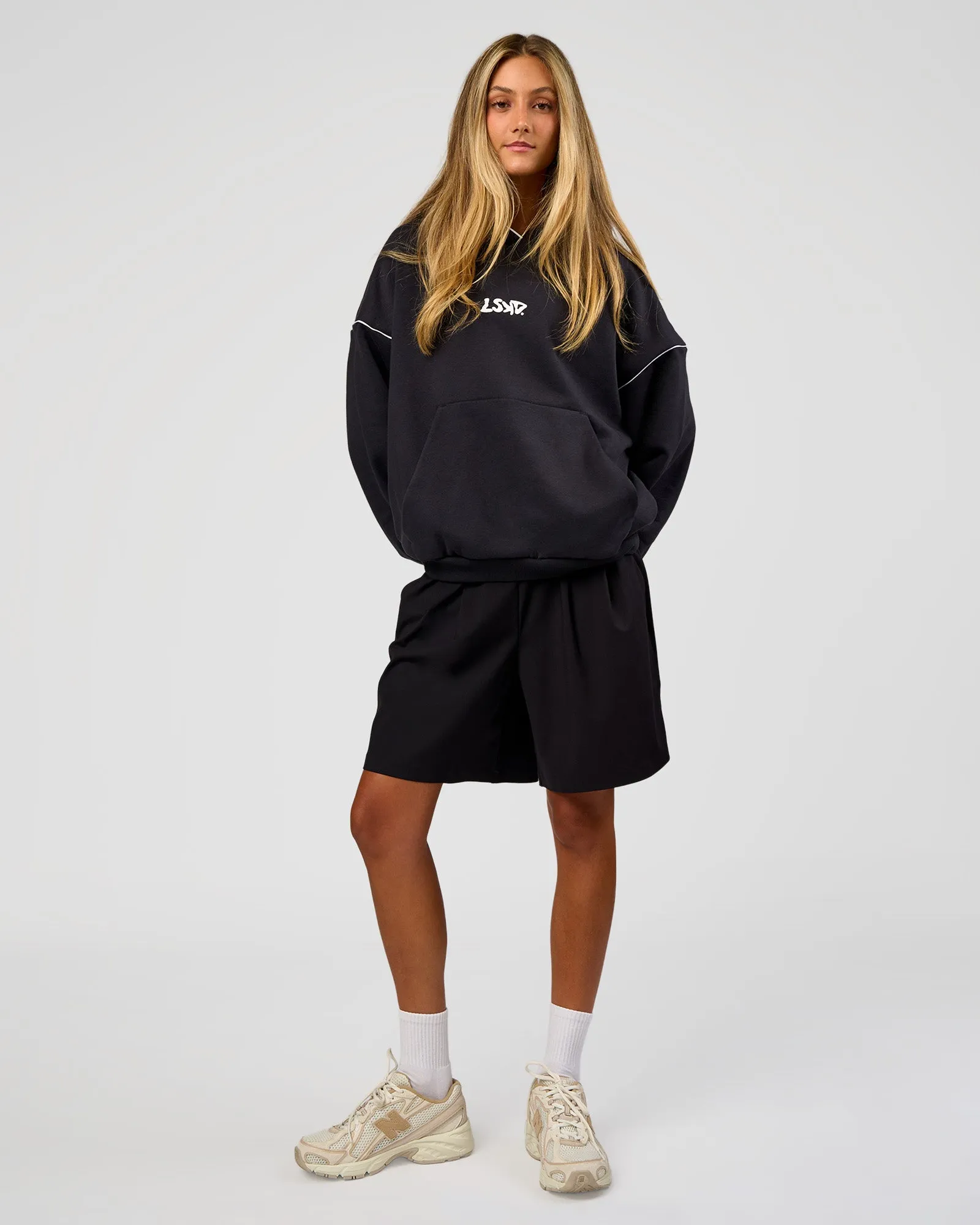 Axis Oversized Hoodie - Caviar-White sold by LSKD product image thumbnail 5