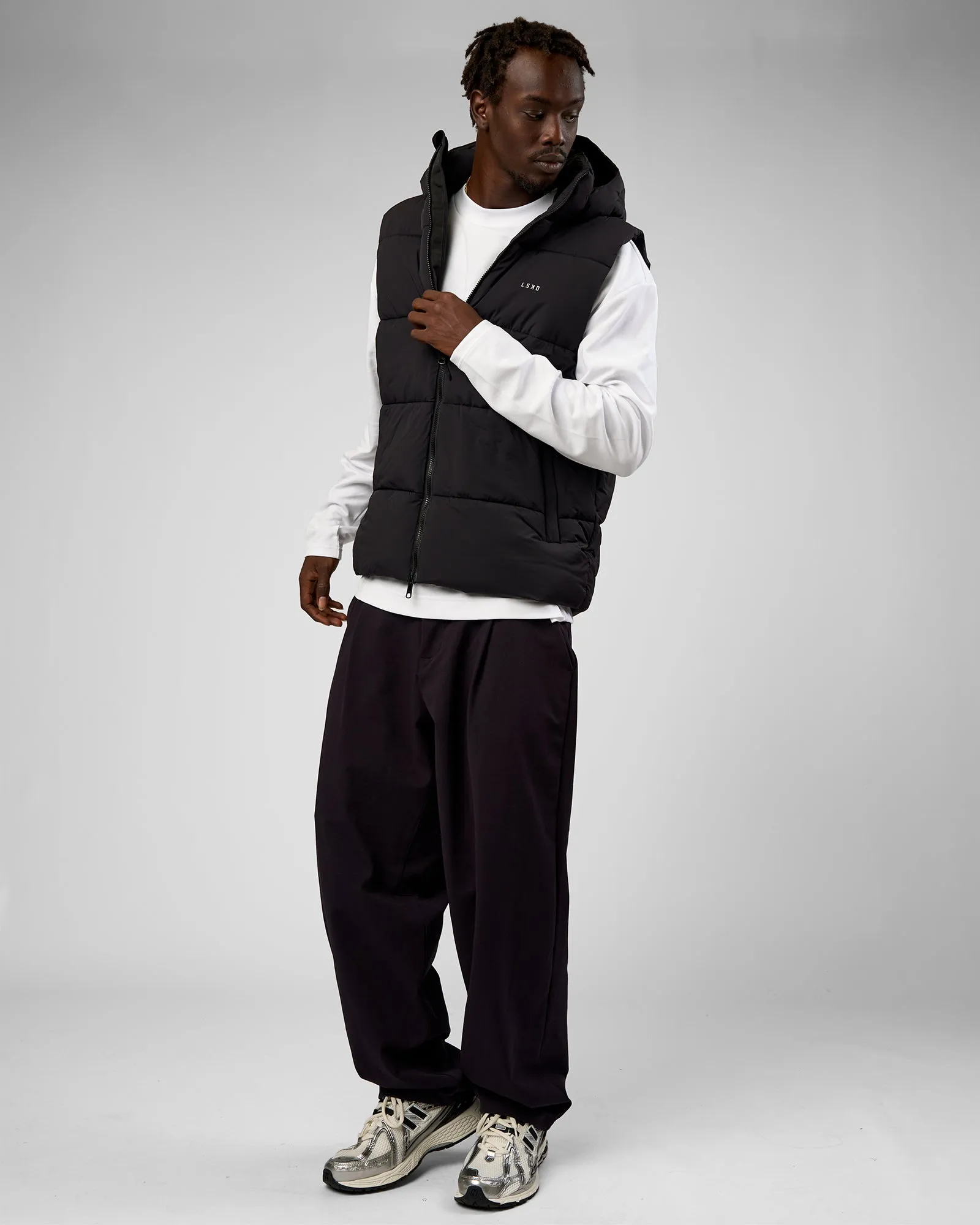 Base Puffer Vest - Black sold by LSKD product image thumbnail 2