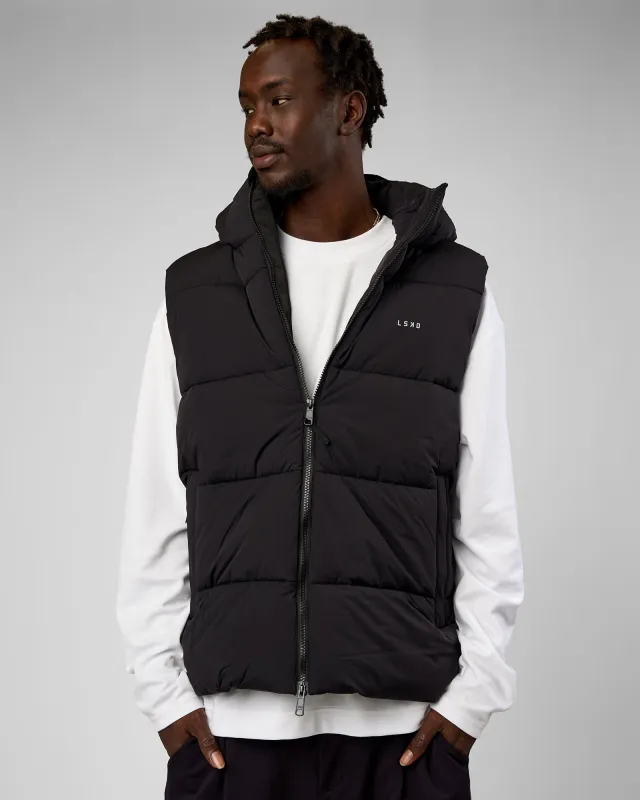 Base Puffer Vest - Black made by LSKD