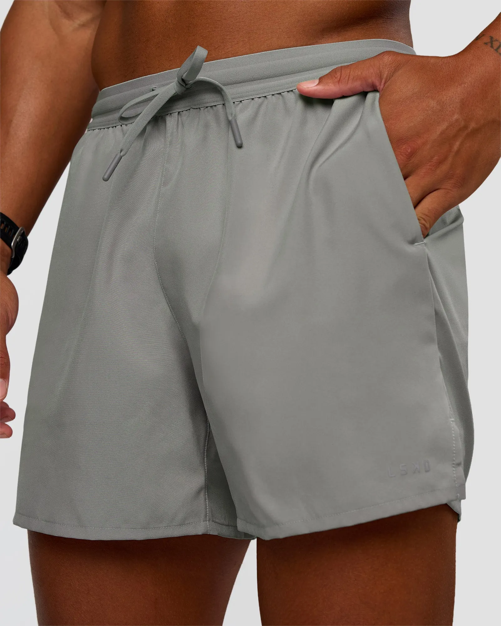 Pace 5" Running Short - Alloy sold by LSKD product image thumbnail 4