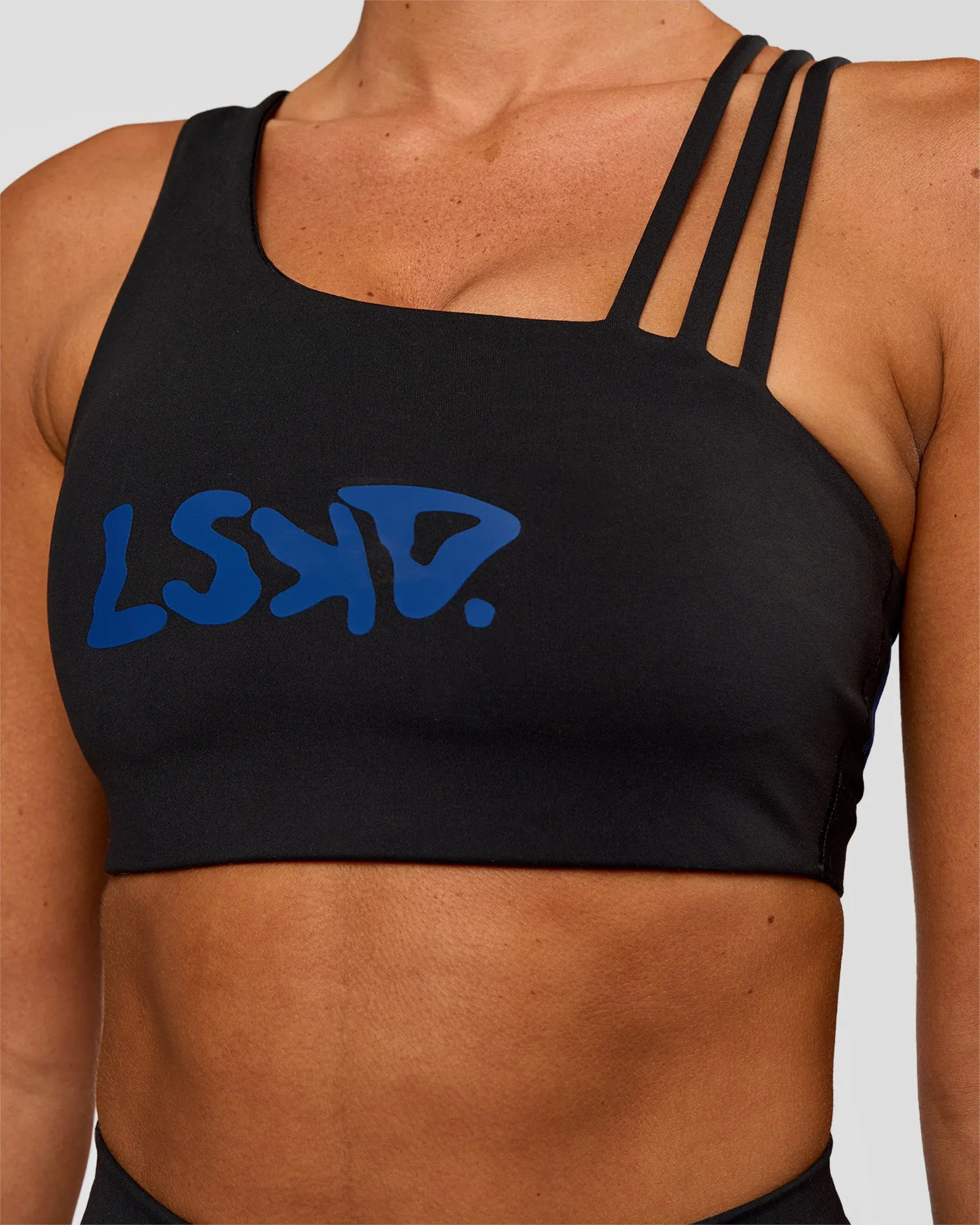 Galvanise Hype Graphic Sports Bra 2.0 - Black-Electric Indigo sold by LSKD product image thumbnail 3